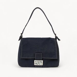 Fendi Navy Denim Mamma Baguette Shoulder Bag